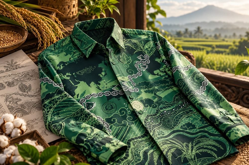 Batik custom motif Agribisnis UPN Veteran